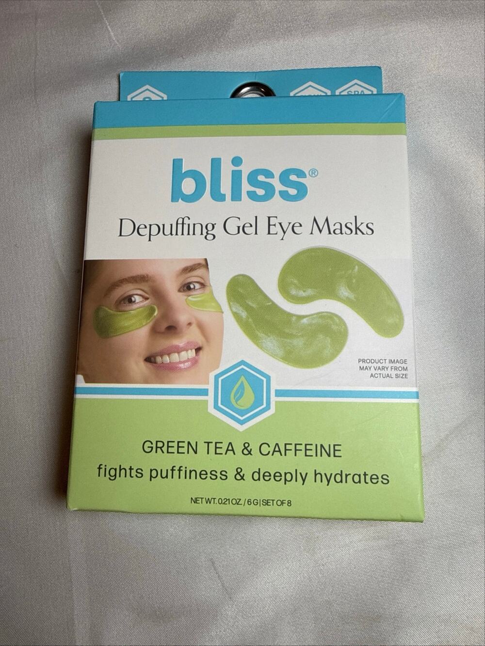 Bliss Depuffing Gel Eye Masks - Green Tea & Caffeine - Set of 8